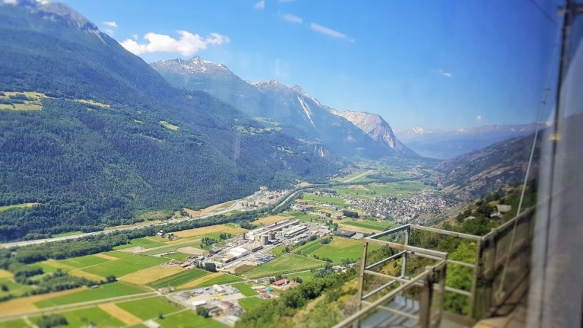 North of Brig on a Lotschberger train from Domodossola