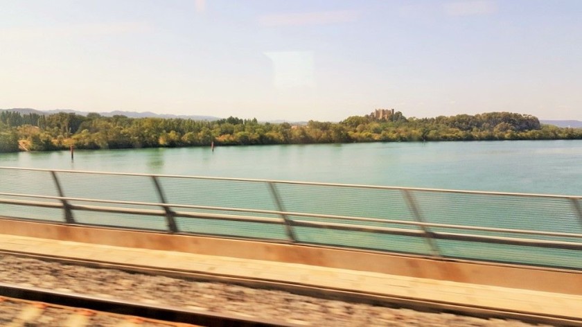 Crossing the Rhone River at more than 280 km/h