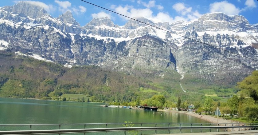 The views over the Walensee are also on the left