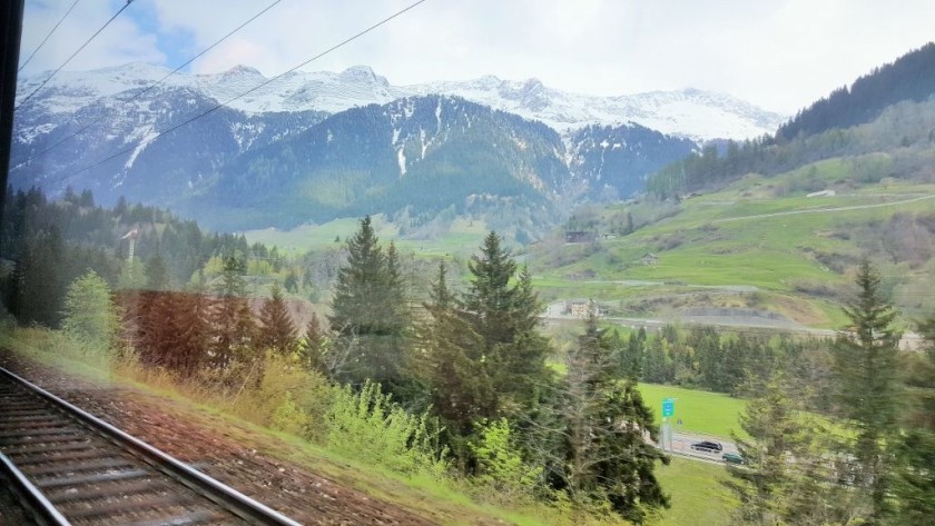 The spectacular views continue to the south of the older Gottard Tunnel