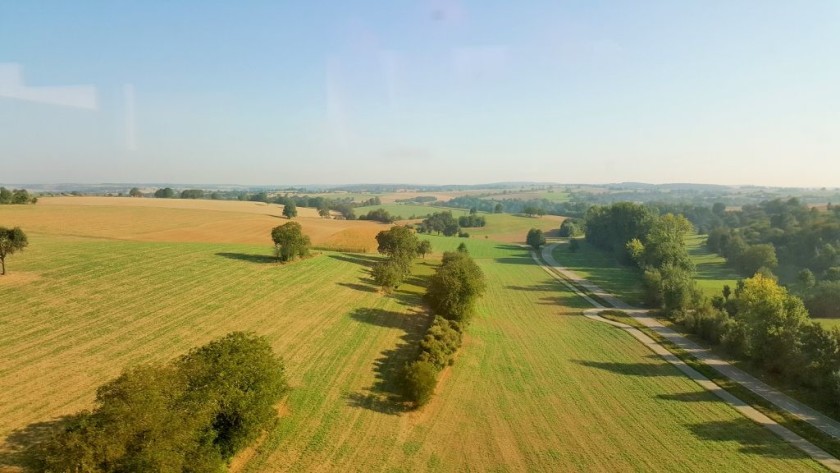 The view from a viaduct on the high speed line between Mannheim and Stuttgart