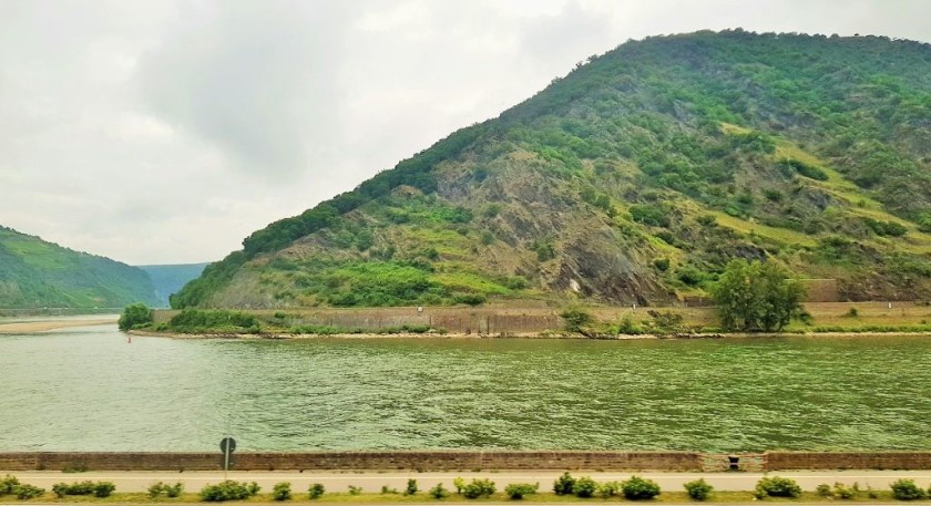 The most spectacular Rhine Valley view from the train is of Lorely