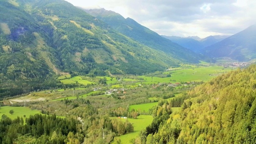 The incredible views can be seen for 20 mins on the descent to Villach