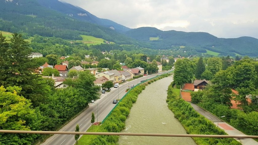 Crossing the river by train at Payerbach
