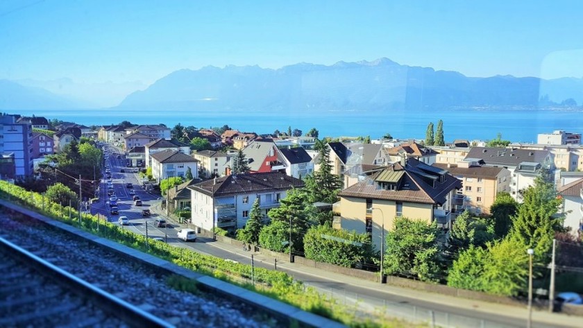 Passing through the town of Vevey