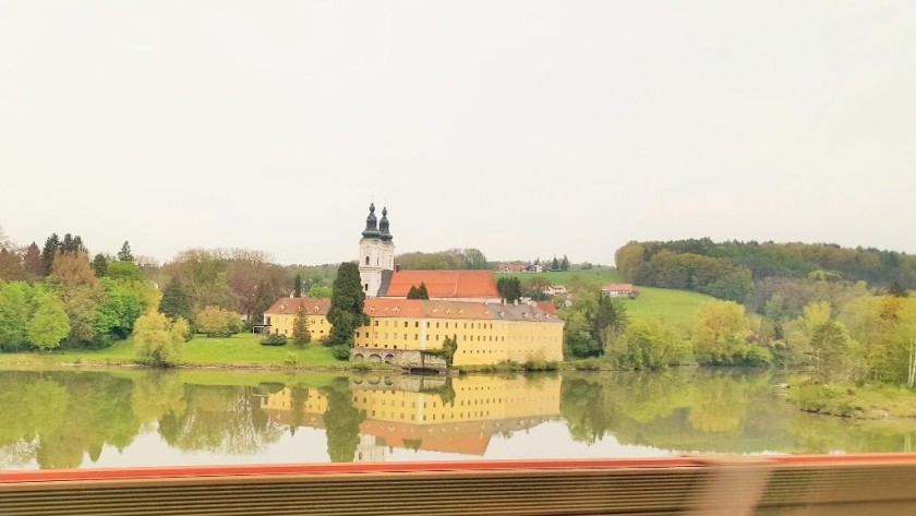 The most scenic river views are on the left south of Passau