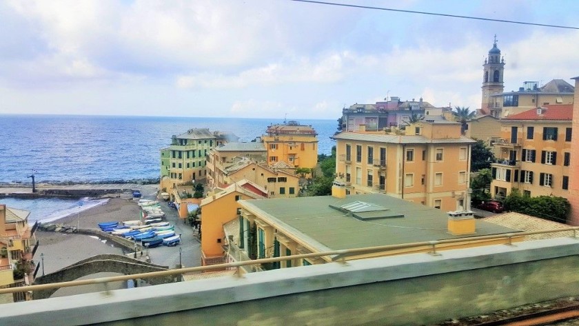 The views remain fabulous as the train nears Genova