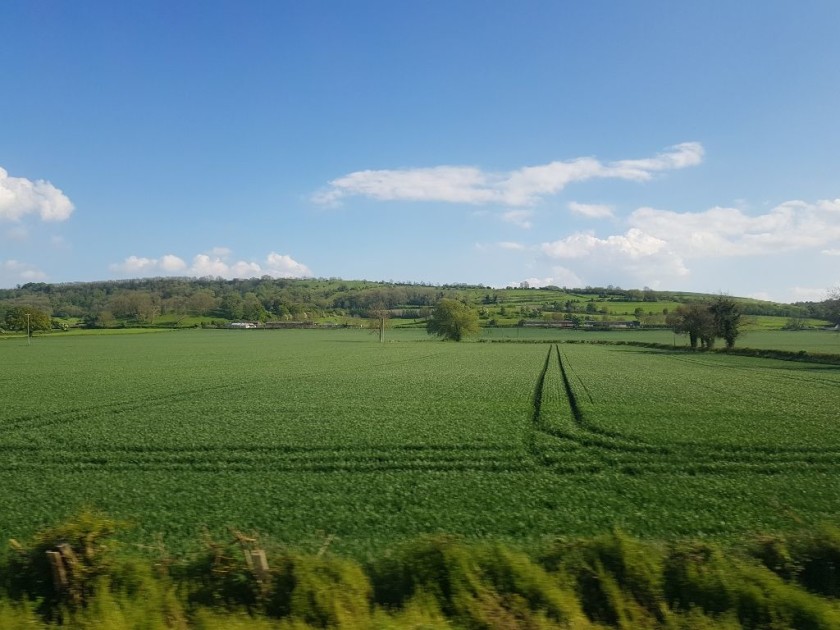 A typical view on this journey over farm land