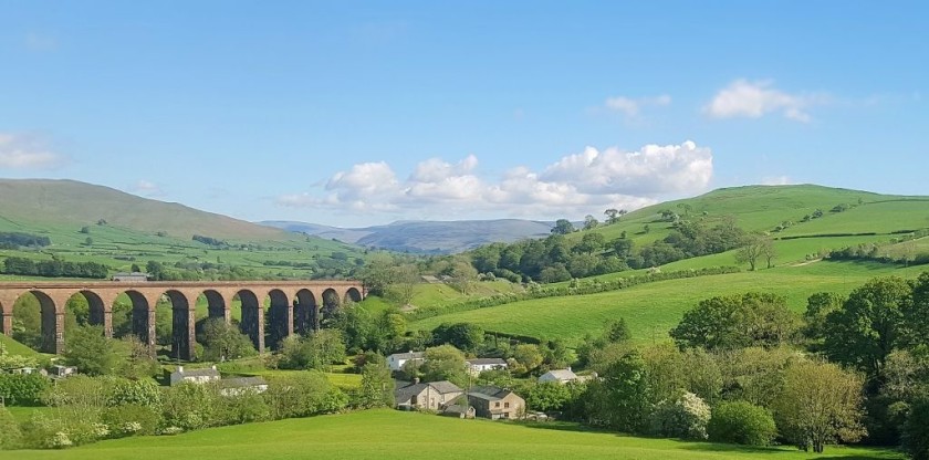 Approaching Oxenholme station on the left look out for Low Gill viaduct