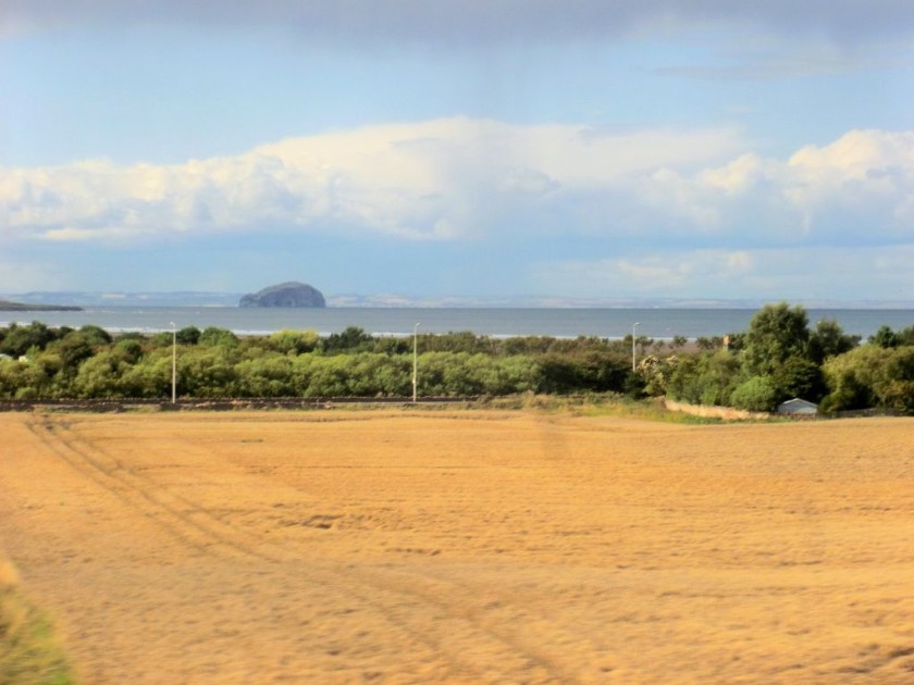 Look out on the left near Dunbar for the view of the Bass Rock