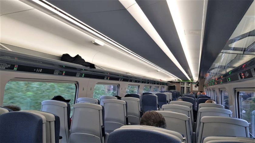 Note the red and green lights above the windows, target the green light seats if you don't have a reservation