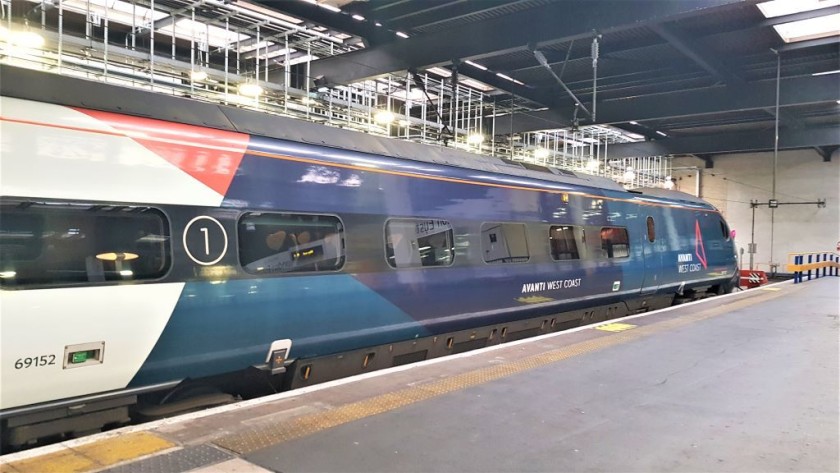 The new Avanti West Coast colour scheme which has been applied to the exterior of most of the trains