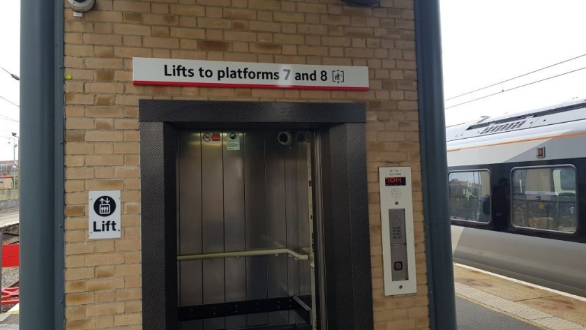 Lifts to the footbridge are also available on platforms 7 and 8 so all parts of the station have step-free access