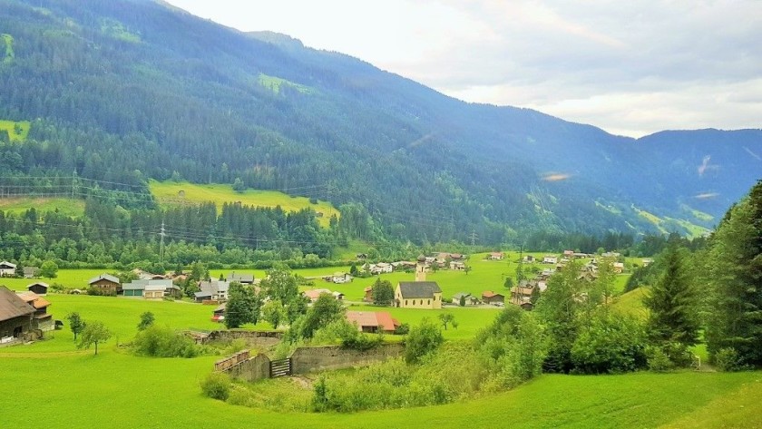 Passing by one of the villages nestled in The Arlberg Pass