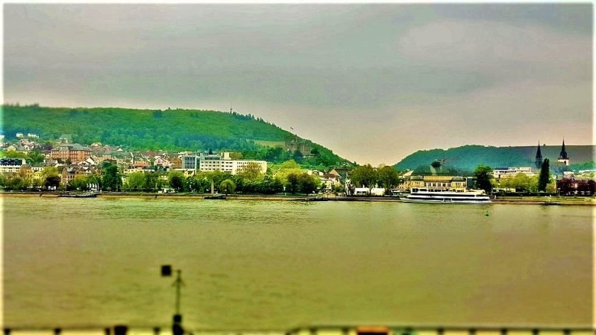 Looking across the river to Bingen on a grey day