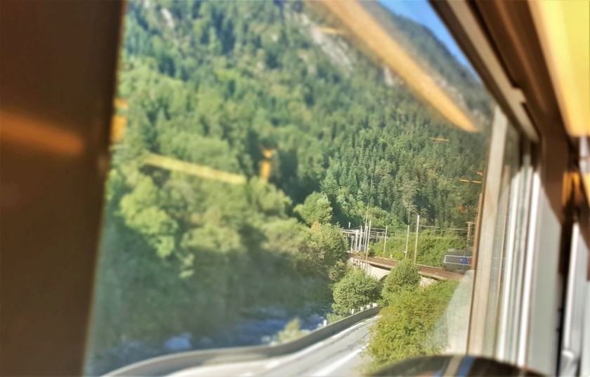 Travelling through the narrow valley to the north of Modane