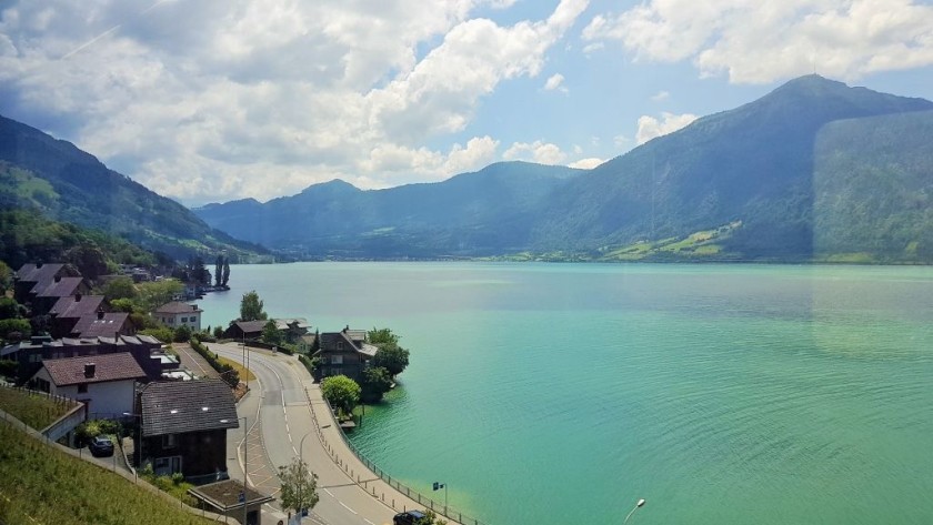 Lake Zug can be seen on the left after Arth-Goldau