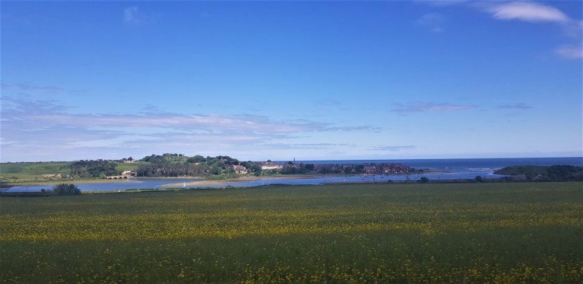 Passing the village of Alnmouth