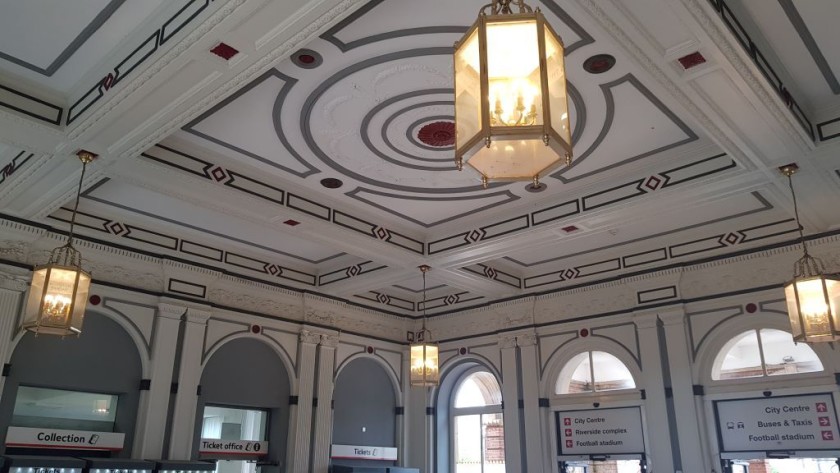 The station's beautiful entrance hall, which is where the ticket office is located