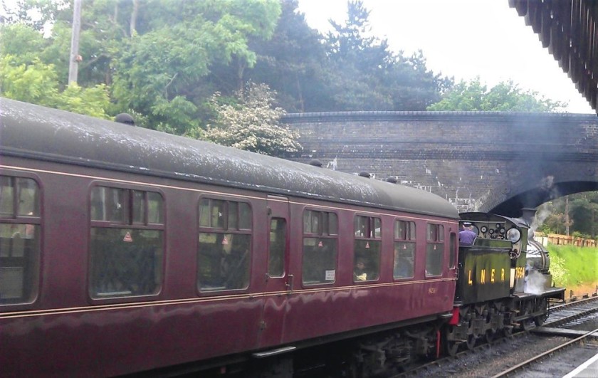 The station at Weybourne has a 1940s atmosphere