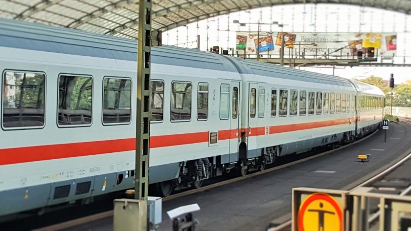 A train from Amsterdam has arrived in Berlin