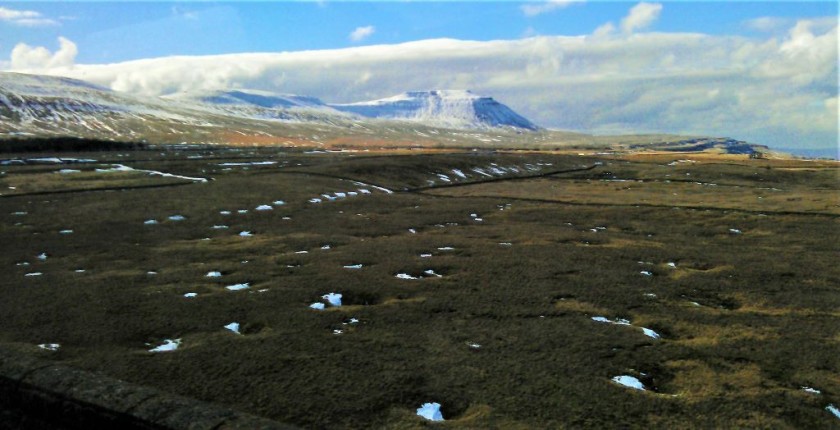 The view looking east from the Ribblehead Viaduct