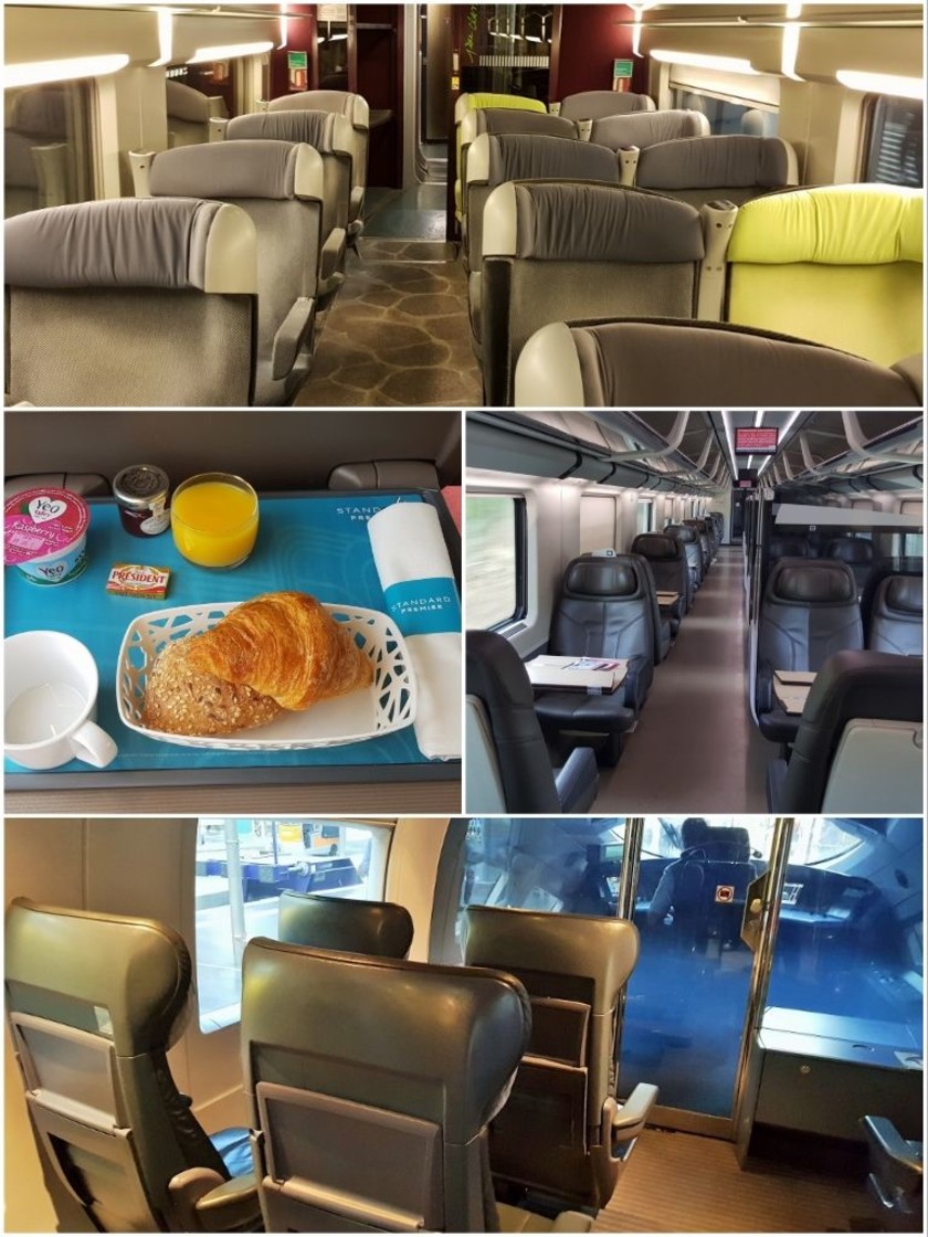 First class seating on high speed trains in France, Italy and Germany