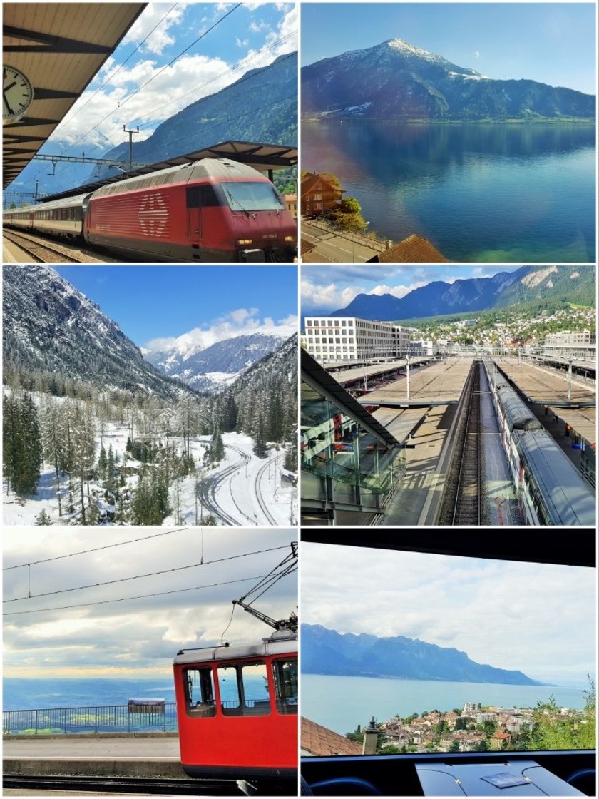 You can experience the Swiss landscape from mainline trains and independent railways