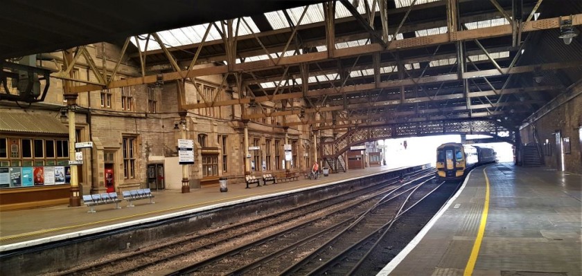 Platform 3 is on the right and Platform 4, where the trains from Inverness arrive, is on the left