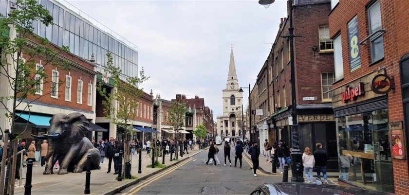 to Spitalfields by train