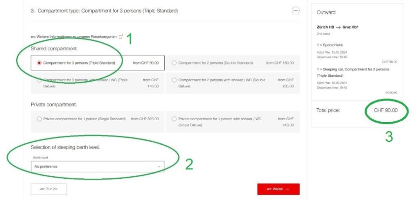 multiple journey ticket sbb price