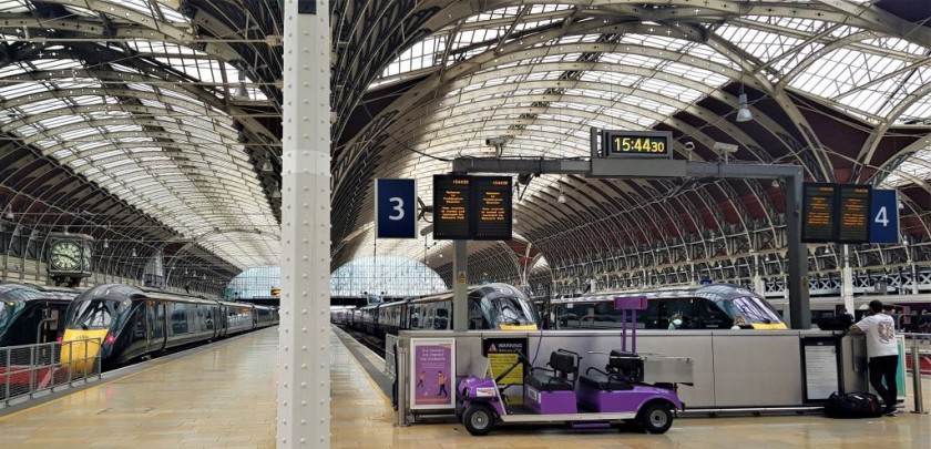 The platforms used by the long-distance trains are steps away from the concourse at Paddington