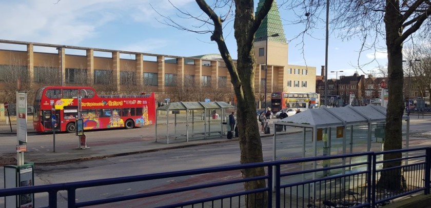 The bus station is immediately in front of the station