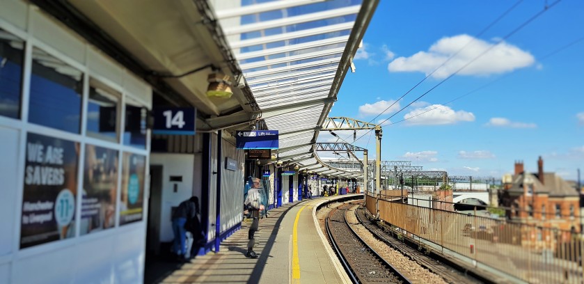 Looking from the middle of platform 14 towards the 'a' end