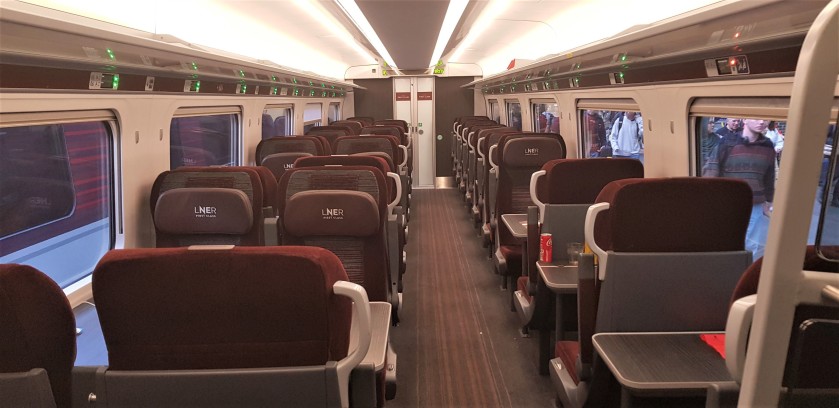 First Class seating saloon on an LNER Azuma