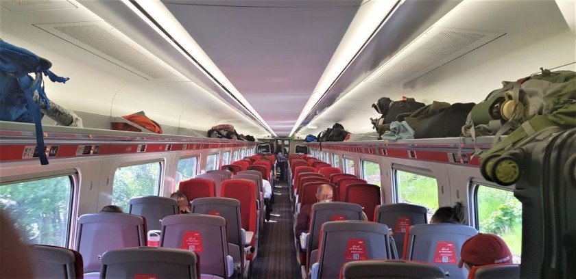 A standard class seating saloon on a LNER Azuma