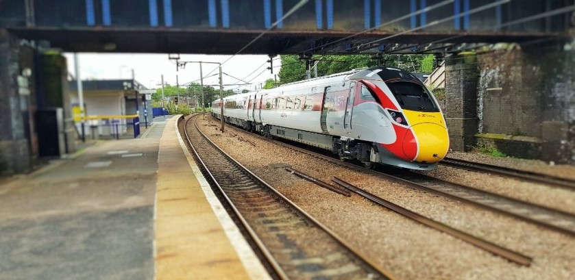 Azuma trains travel at up to 125 mph/200 kmh