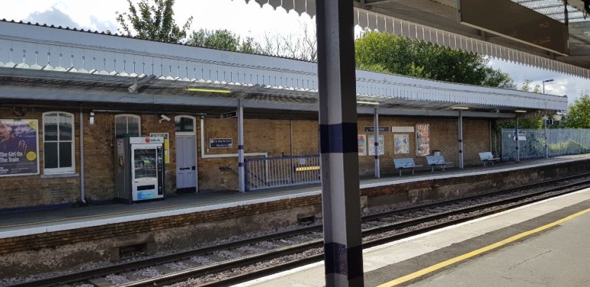 Looking across to the steps on platform 1, which lead to the subway beneath the railway line