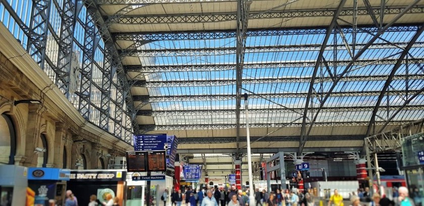 The view from the main entrance with the platforms on the right