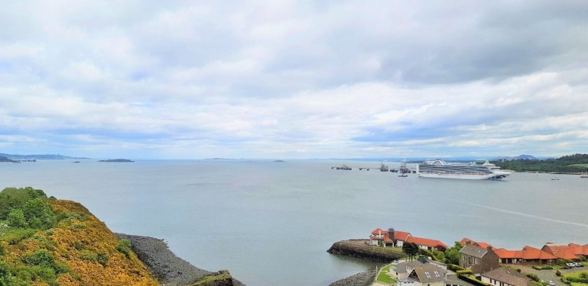 The view looking east on the other side of The Forth Bridge