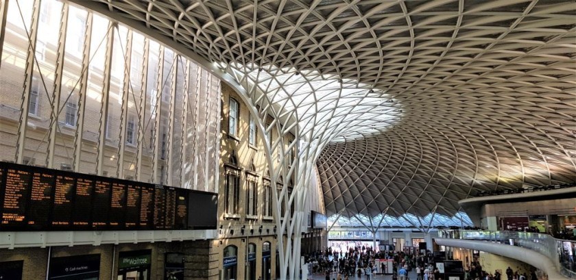 Looking across the concourse, the access to platforms 0-8 from here is to the left of the street exit