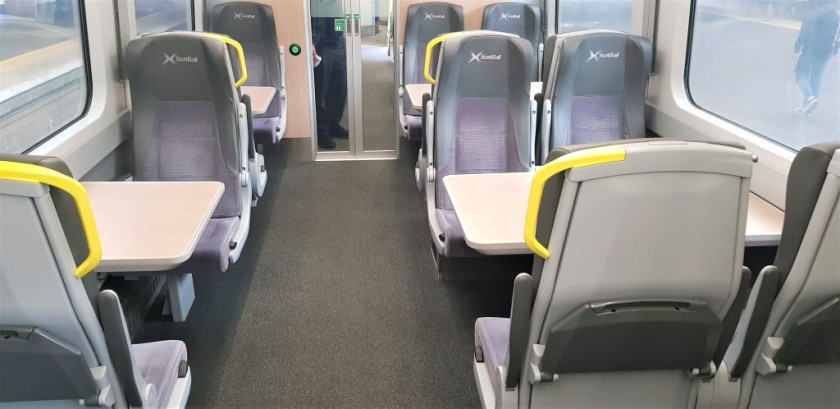 First Class interior on a Scotrail eXpress service