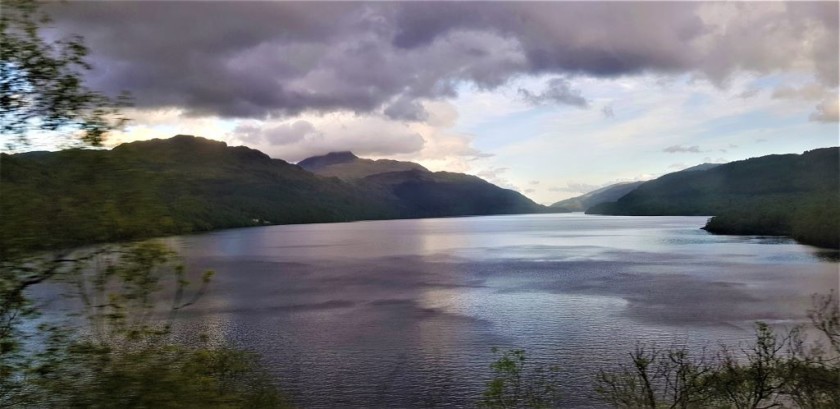 After Arrochar and Tarbet there are views over Loch Lomond on the right