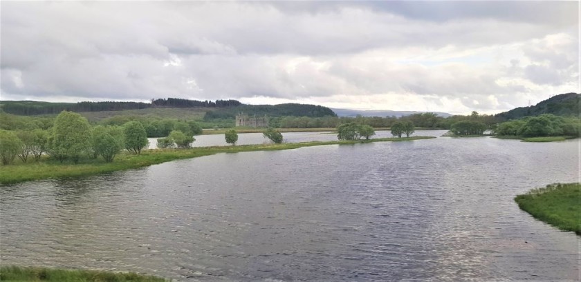 Kilchurn Castle stands on the banks of Loch Awe