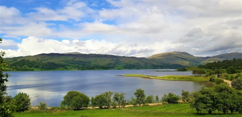 On the right there are views over the sea lochs either side of Connel Ferry station