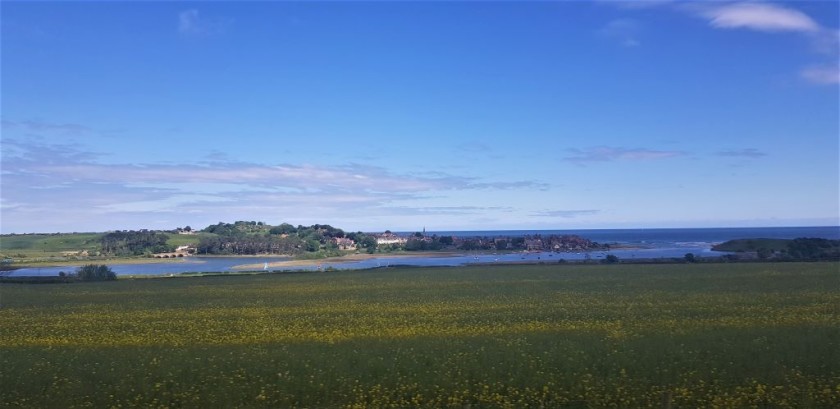 Passing the village of Alnmouth