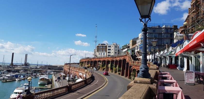 The harbour terrace is home to multiple restaurants and cafes