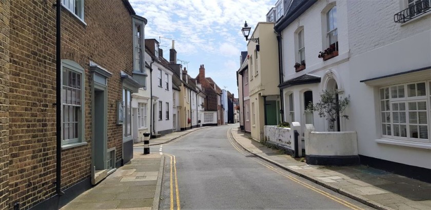 The delightful old town between the shops and the sea