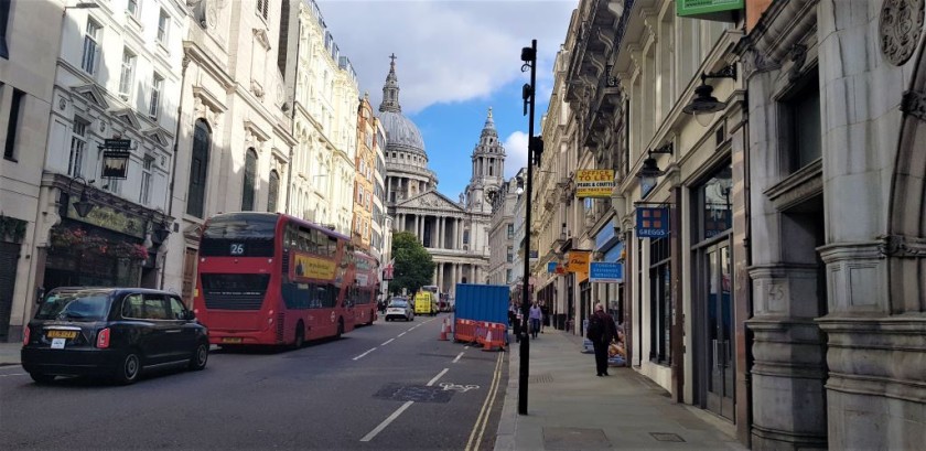 From the Thameslink station exit on Ludgate Hill