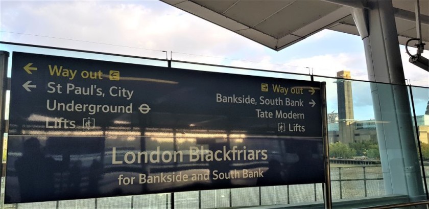  Blackfriars station spans the River Thames on a bridge